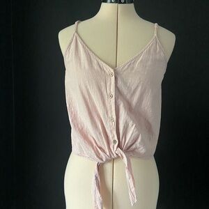 One clothing Pink Tie-Front Women's Top size medium